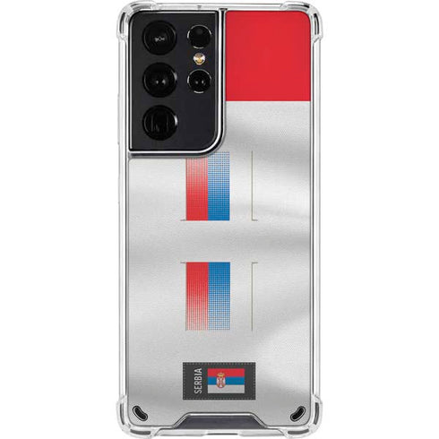 Serbia Soccer Flag Galaxy S21 Ultra 5G Clear Case